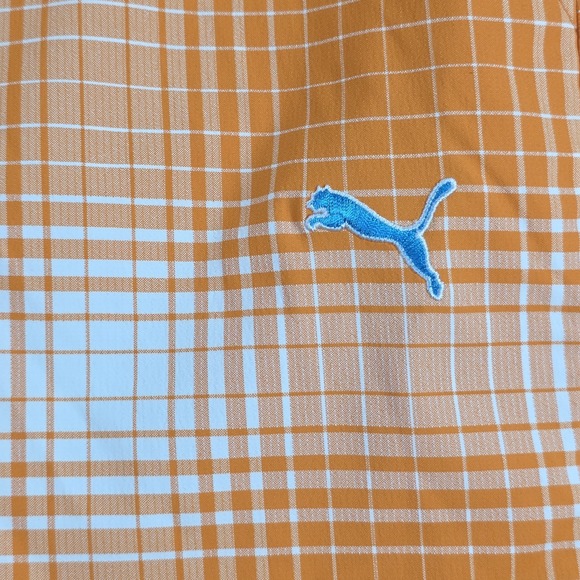 Puma Cobra Golf Mens Dry Cell Stretch Orange Plaids Casual Shorts Size 32 NWT - Picture 6 of 8
